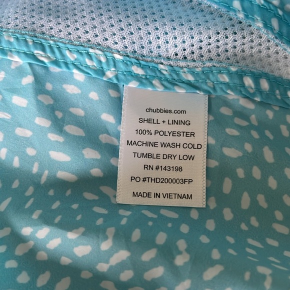 chubbies Mens Packable Hooded Windbreaker Fanny Pack Belt Bag Blue White Size S - Picture 5 of 12